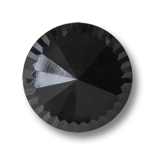 www.Knopfparadies.de - z029sc - Edle kleine schwarze Kunststoffknöpfe in Glas Optik