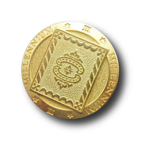 Fantasiereicher goldfb. Metallknopf B-WARE