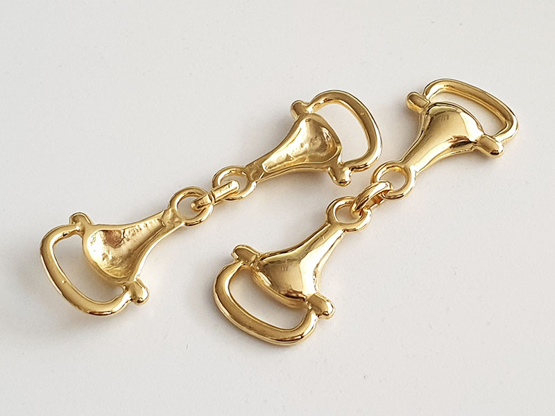 www.knopfparadies.de - 2413go - Goldfarbene Trensen - Zier-Accessoire
