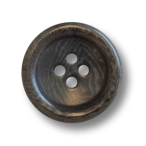 www.knopfparadies.de - 6160gr - Dunkelgraue Steinnussknöpfe mit vier Knopflöchern