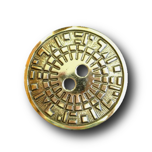www.knopfparadies.de - k369 - Altgoldfarbene Kunststoffknöpfe - Restposten