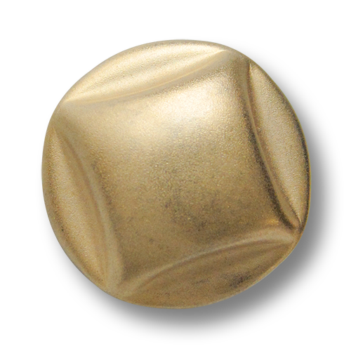 www.knopfparadies.de - 2052go - Matt goldfarbene Designerknöpfe aus Metallblech