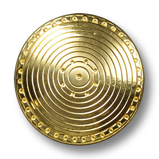 Metallknöpfe goldfarben mit konzentrischem Ringdesign