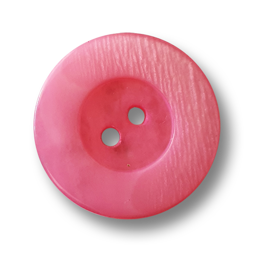 www.knopfparadies.de - 2119rs - Pink eingefärbte Kunststoffknöpfe mit zwei Löchern