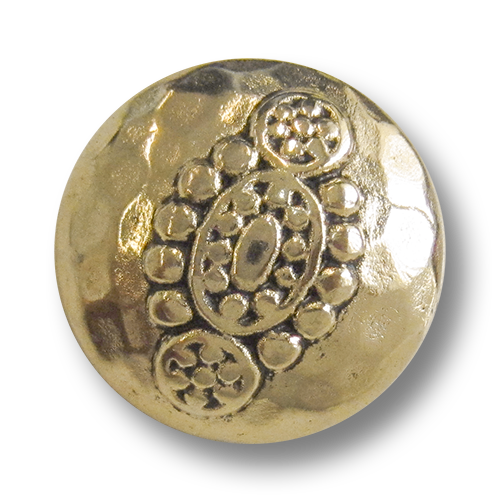 www.Knopfparadies.de - 3200go - Originelle goldene Ornamentknöpfe aus Metall