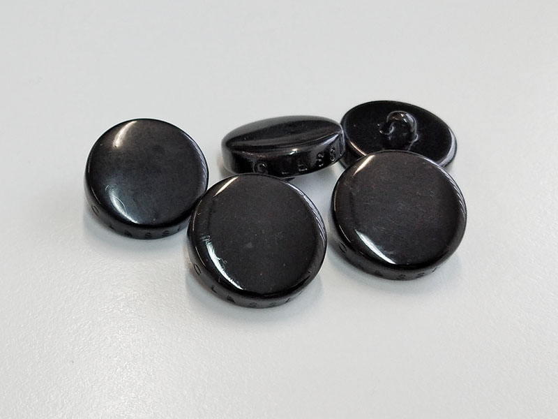 www.knopfparadies.de - z505sc - Schwarze Kunststoffknöpfe - günstige B-WARE