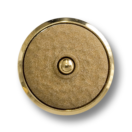www.knopfparadies.de - 6663hb - Ausgefallen schömne Kunststoffknöpfe in Gold und Hellbraun