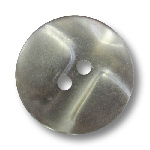 www.Knopfparadies.de - 2519gr - Perlmuttartig grau schillernde Zweiloch Kunststoffknöpfe
