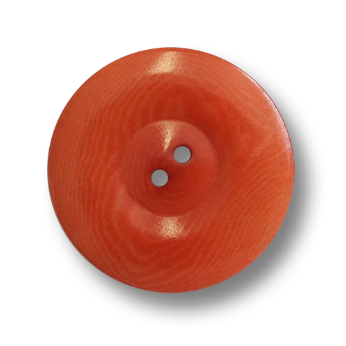 www.knopfparadies.de - 6820kr - Kaminrot eingefärbte Steinnussknöpfe mit zwei Knopflöchern