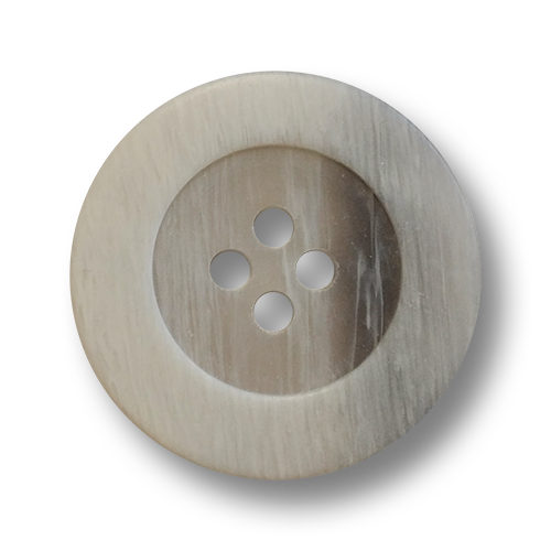 www.knopfparadies.de - 6197gr - Graue und beige melierte Mantelknöpfe aus Kunststoff