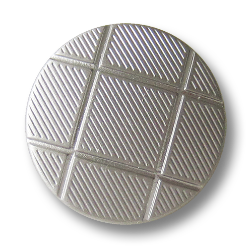www.knopfparadies.de - 1630sm - Matt silberfarbene Metallknöpfe mit grafischem Muster