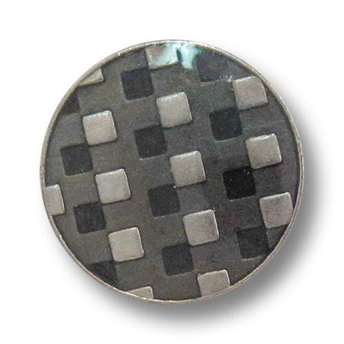 Moderner Metall Knopf mit graphischem Viereck Muster
