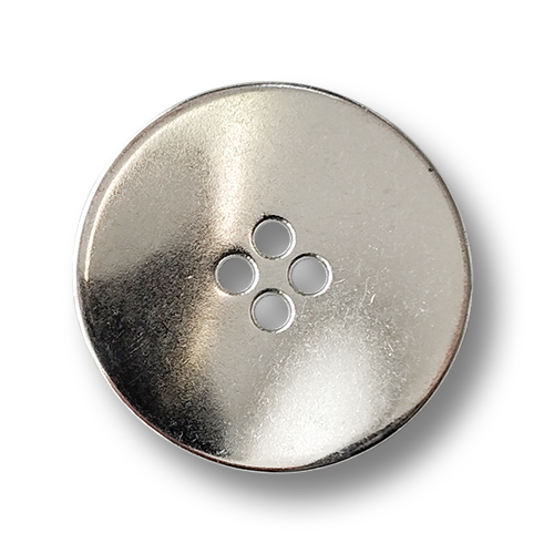 www.knopfparadies.de - 1567si - Matt silberfarbene Metallknöpfe, dünn und gewellt