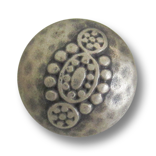 www.Knopfparadies.de - 3200as - Originelle silberne Ornamentknöpfe aus Metall