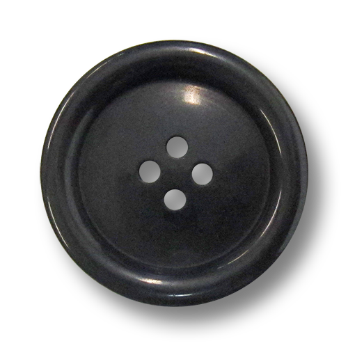 www.Knopfparadies.de - 0464sc - Sehr große Kunststoffknöpfe in Schwarz mit vier Knopflöchern