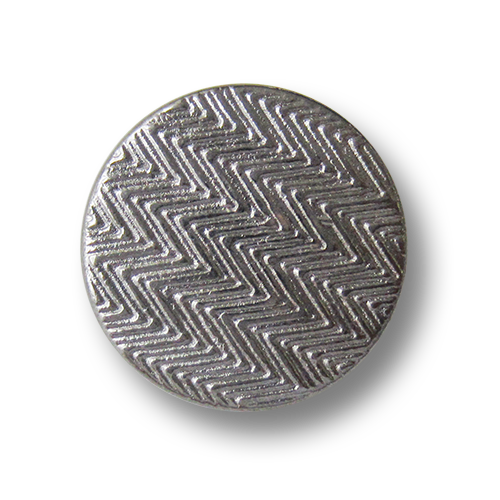 www.Knopfparadies.de - 3974ch - Tolle chromfarbene Ösenknöpfe aus Metall mit geometrischem Muster