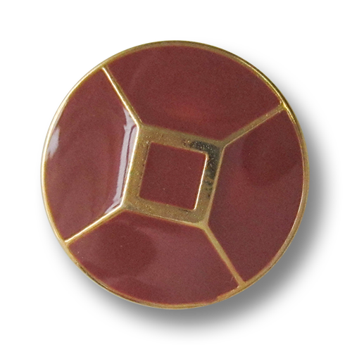 Edler Blazerknopf gold/terracotta