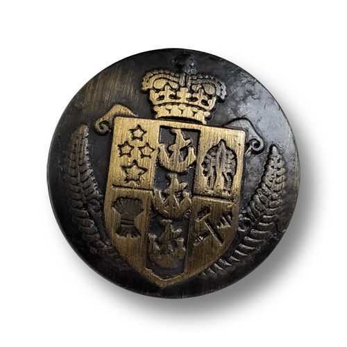 Edle dunkel altmessingfarbene Wappen Metall Knöpfe z.B. für Blazer