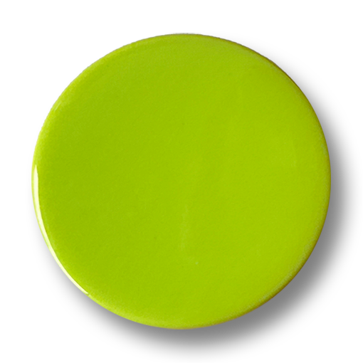 Kunststoffknöpfe neongrün glänzend mit minimalistischem Design