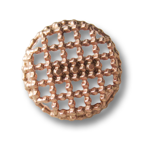 Rotgoldfarbene Metall Ösen Knöpfe mit Gitter Durchbruch