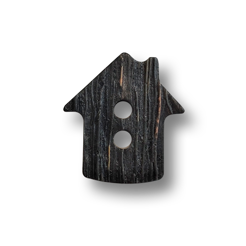 www.knopfparadies.de - 6784du - Dunkelbraun-schwarze Trachtenknöpfe aus Kunststoff in Hornoptik