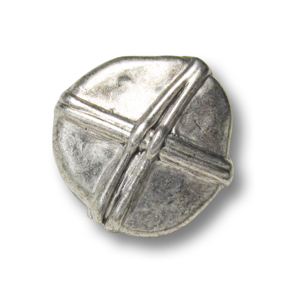 Altsilberfb. Metall Ösen Knopf wie aus dem Mittelalter