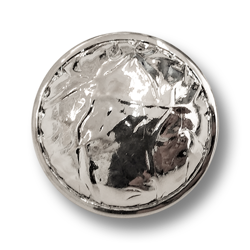 www.knopfparadies.de - 6155si - Glänzend silberfarbene Mantelknöpfe aus Kunststoff