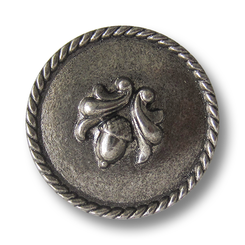 Reizvoller Trachtenknopf aus Metall mit Eichel Motiv