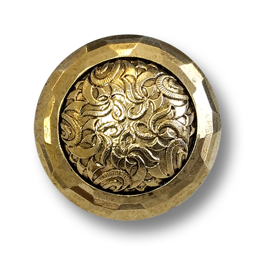 www.knopfparadies.de - 6156ag - Altgoldfarbene, nostalgische Kunststoffknöpfe