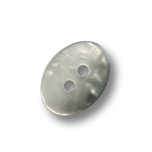 www.knopfparadies.de - 6320gr - Ovale Blusenknöpfe aus Kunststoff in Perlmuttoptik