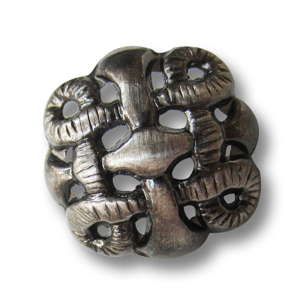 Origineller viereckig verschlungener Metall Ösen Knopf