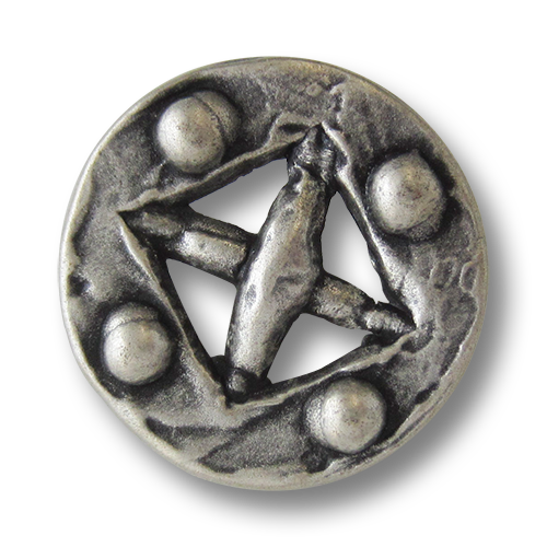 www.Knopfparadies.de - 1572as - Silberne Metallknöpfe mit Durchbruch wie aus dem Mittelalter