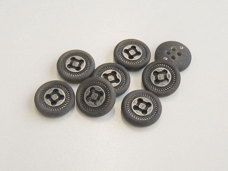 www.knopfparadies.de - 1014ka - Trachtenknöpfe mit Metallmitte und Kunststoffrand