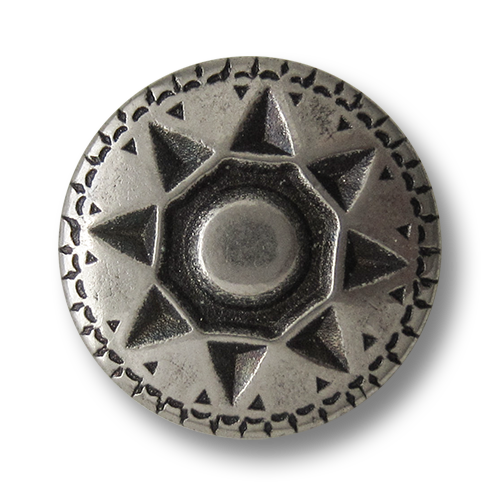 Silberfarbene Metallknöpfe mit Sternmotiv - B-WARE