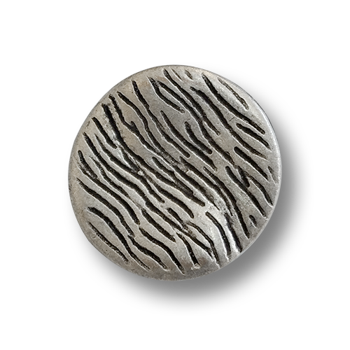 www.knopfparadies.de - 6073as - Altsilberfarbene Metallknöpfe mit Zebra-Muster