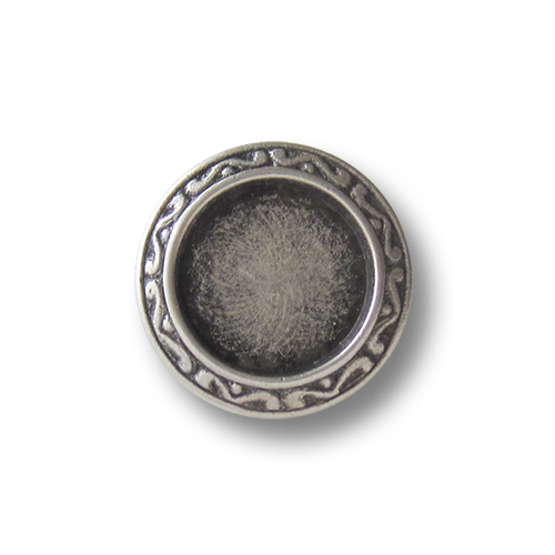 Günstigere kleine altsilberfarbene Metall Ösen Knöpfe / B-WARE