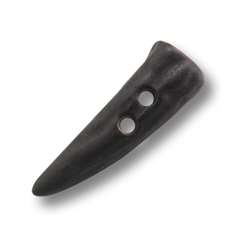www.Knopfparadies.de - 1600db - Kleine braune Knebelknöpfe wie Geweihspitzen