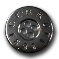 Chromfarbener Designerknopf