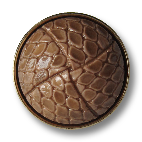 www.Knopfparadies.de - 4071bg - Exklusive gold graue Halbkugel Kunststoffknöpfe
