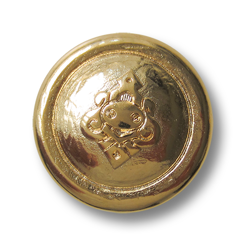 Metall Ösen Knopf in Goldfarben mit Ornament Motiv
