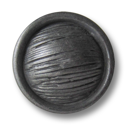 www.Knopfparadies.de - 2527ei - Urige eisenfarbene Metallknöpfe mit Schraffierung