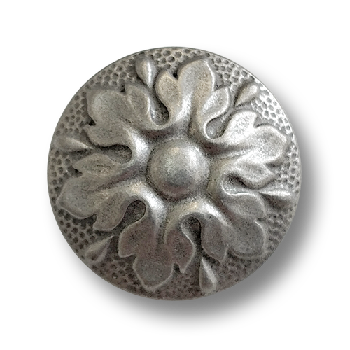 www.knopfparadies.de - 6264as - Matt altsilberfarbene Metallknöpfe