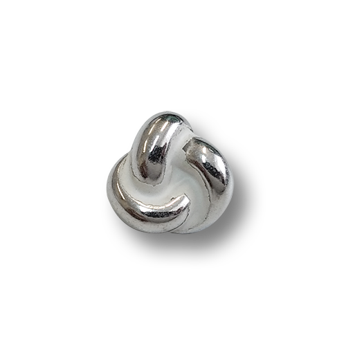 www.knopfparadies.de - 6492sw - Kleine hübsche Metallknöpfe in Knotendesign