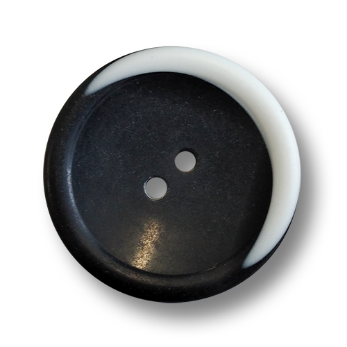 www.knopfparadies.de - 4593sw - Schwarz-Weiße Kunststoffknöpfe