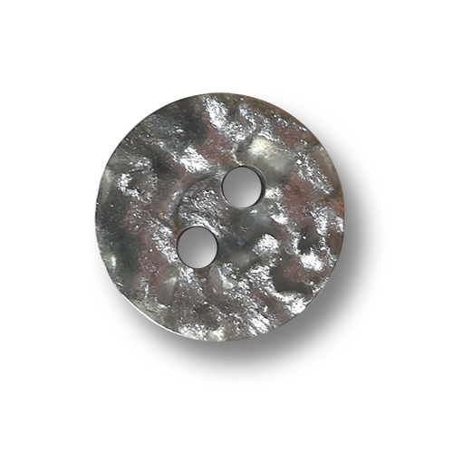 www.knopfparadies.de - d377gr - Attraktive, silber-grau gesprenkelte Hemdenknöpfe, sportlich - elegant