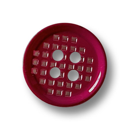 www.knopfparadies.de - 6955ma - Magenta-farbene Blusenknöpfe aus Kunststoff mit Gittermuster