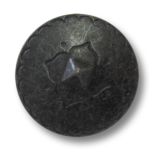 www.knopfparadies.de - 5919ei - Eisenfarbene Metallknöpfe in historischem Design