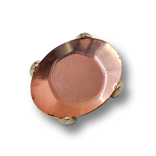 www.knopfparadies.de - 6068zi - Ovale Schmuckknöpfe in gold und rosè - B-WARE