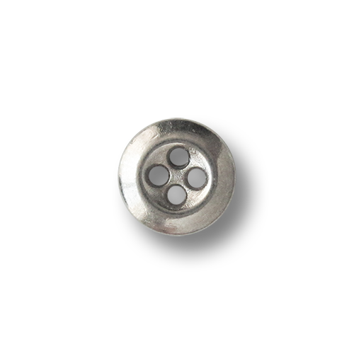 www.knopfparadies.de - pu003sg - Puppenknöpfe aus Metall in glänzend silber