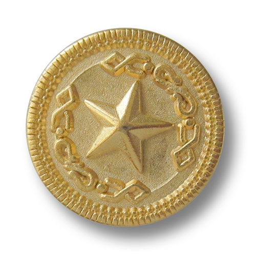 Eleganter matt goldf. Metall Knöpfe mit Stern Relief